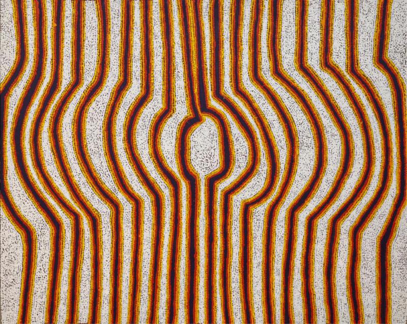 Eileen Napatjarri Large Abstract Dreamtime Aboriginal Painting by Eileen Napatjarri
