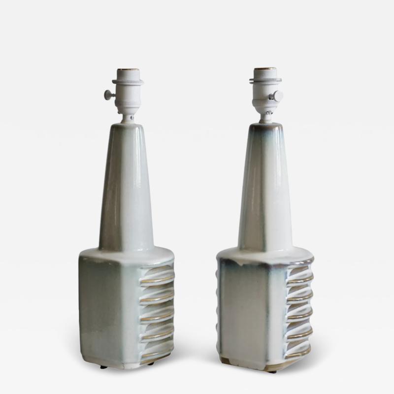 Einar Johansen A pair of stoneware table lamps by Einar Johansen