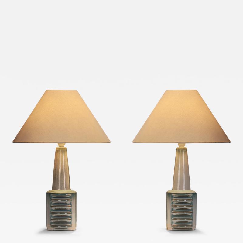 Einar Johansen Pair of Einar Johansen Stoneware Table Lamps for S holm Stent j Denmark 1960s