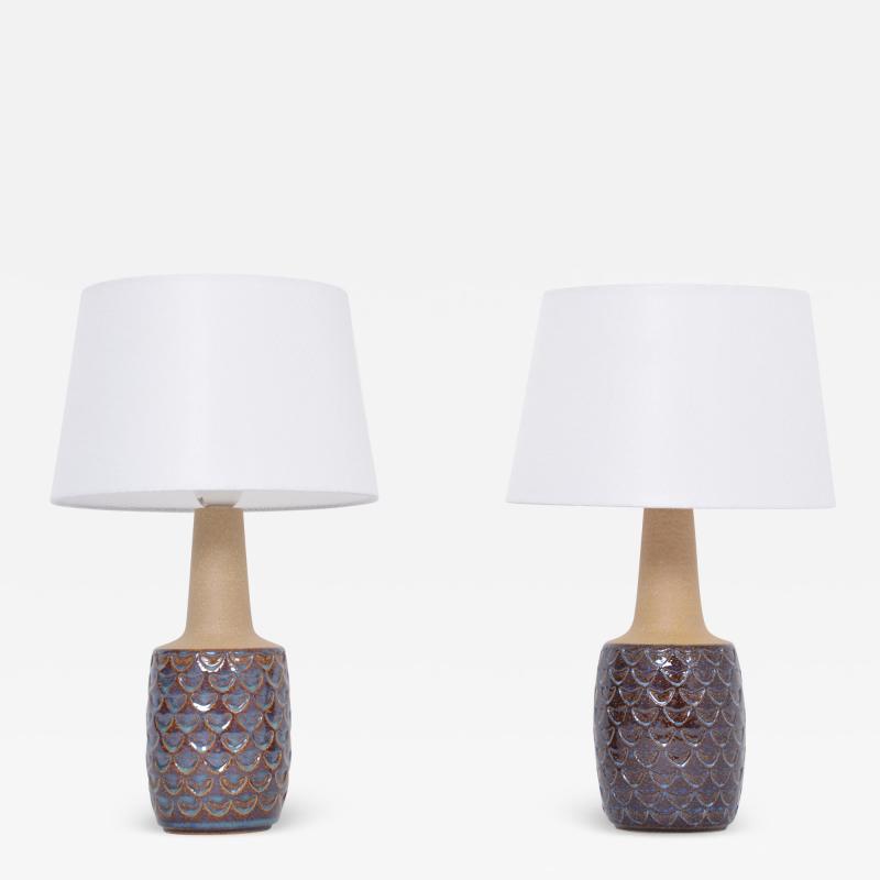 Einar Johansen Pair of Mid Century Handmade Stoneware table lamps by Einar Johansen for Soholm