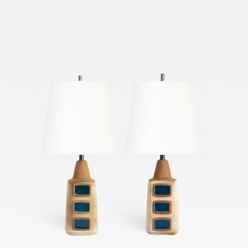 Einar Johansen Pair of Scandinavian Modern ceramic lamps by Einar Johansen for Soholm Denmark