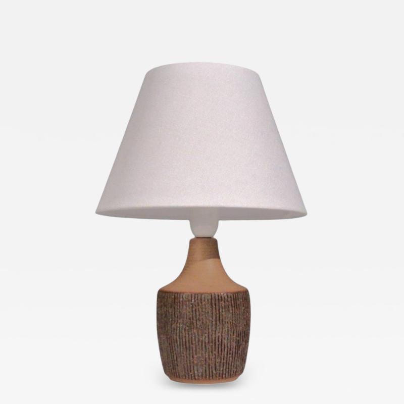 Einar Johansen Rustic Table Lamp Brown Stoneware Denmark 1960s