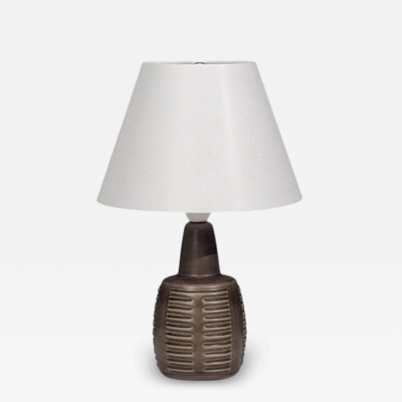 Einar Johansen Table Lamp Brown Stoneware Denmark 1960s