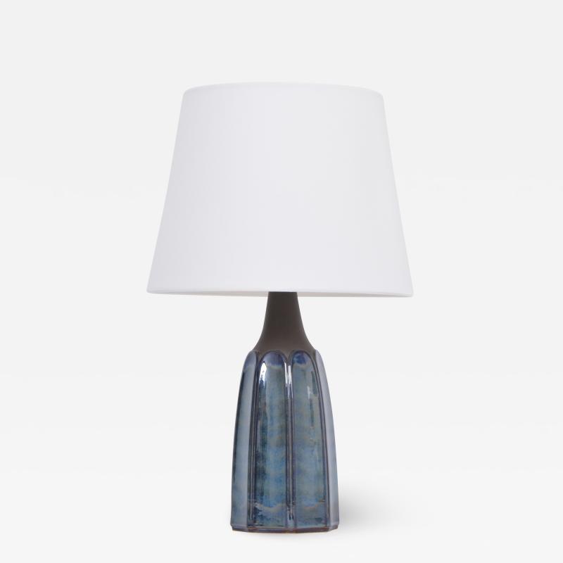 Einar Johansen Tall Blue Stoneware Table Lamp Model 1042 by Einar Johansen for S holm