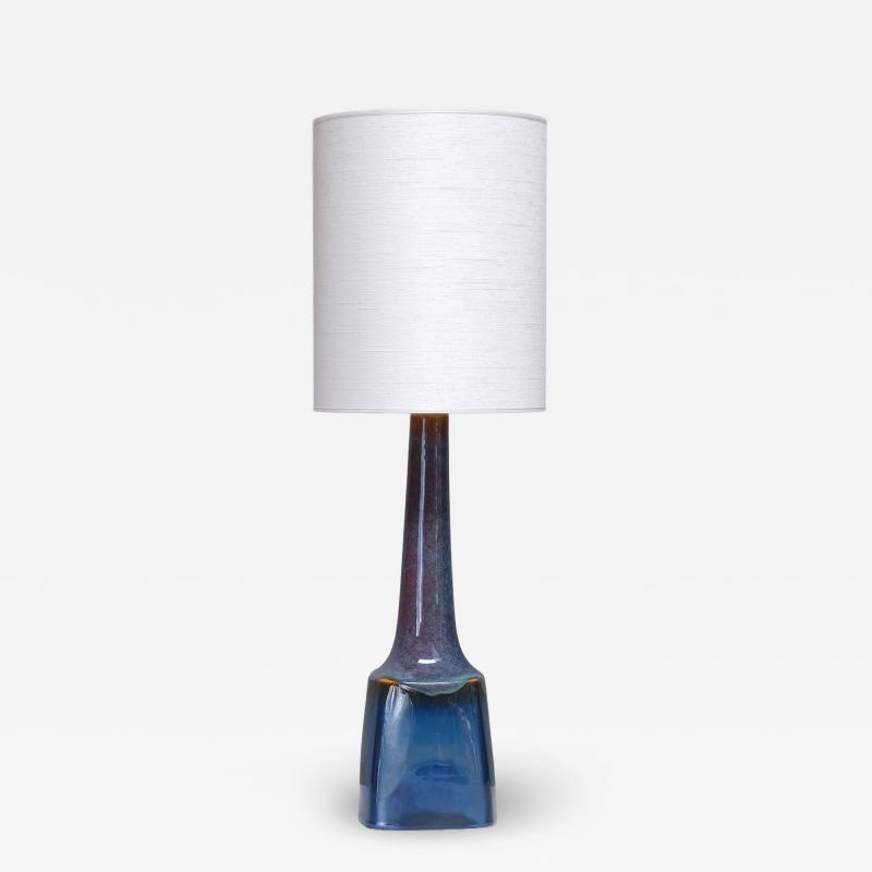 Einar Johansen Tall Einar Johansen Glazed Ceramic Table Lamp S holm Denmark 1960s