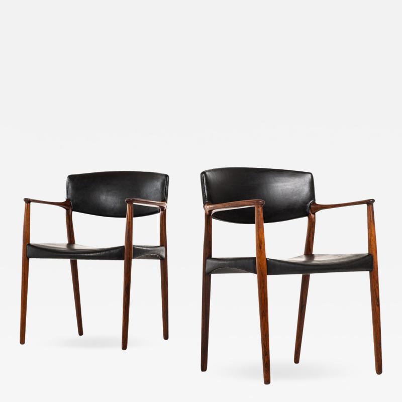 Ejner Larsen Aksel Bender Madsen Armchairs Produced by Cabinetmaker Willy Beck