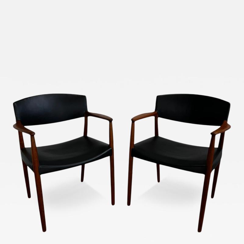 Ejner Larsen Aksel Bender Madsen Ejner Larsen Aksel Bender Madsen Teak Captain Chairs 1950