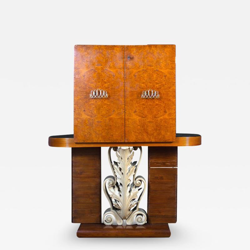 Elegant Art Deco Italian Bar Cabinet by Pierluigi Colli