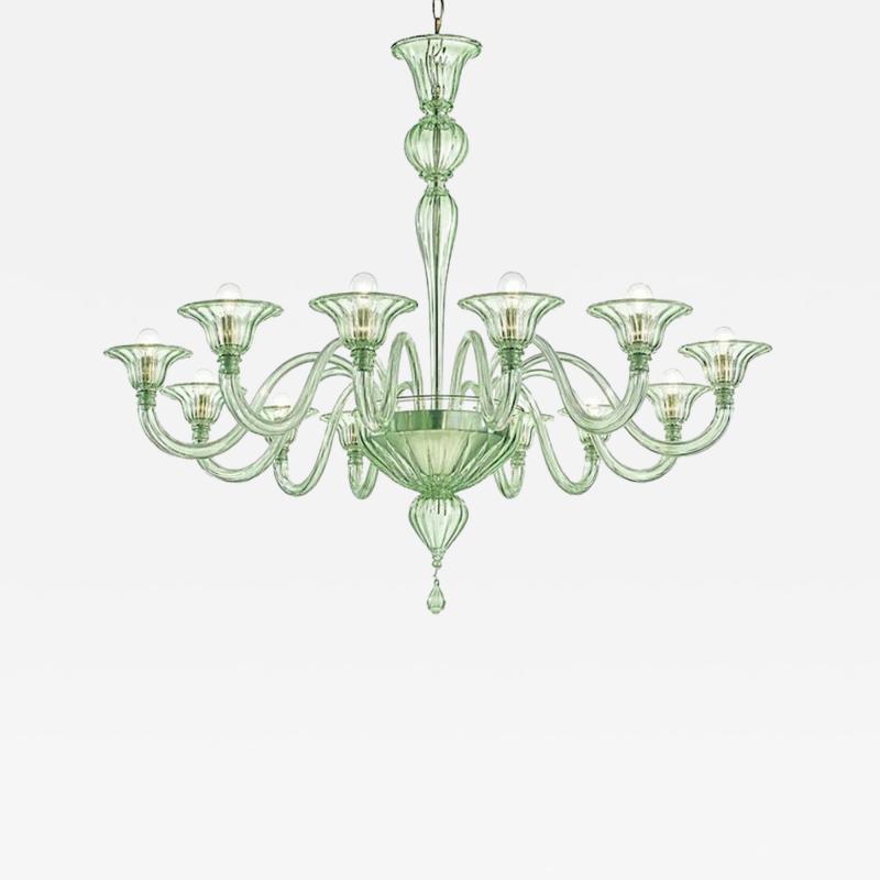 Elegant Contemporary Rigadin Murano Glass Chandelier