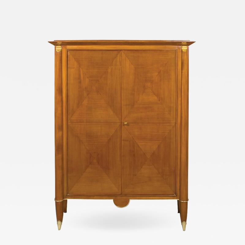 Elegant French Art Deco Cherrywood Cabinet