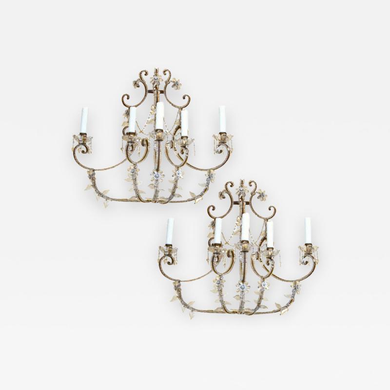 Elegant Pair of Italian Sconces