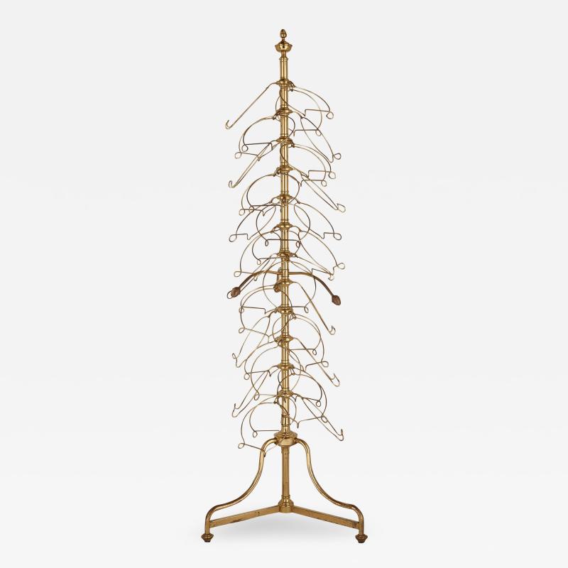 Elegant brass revolving display stand for plates