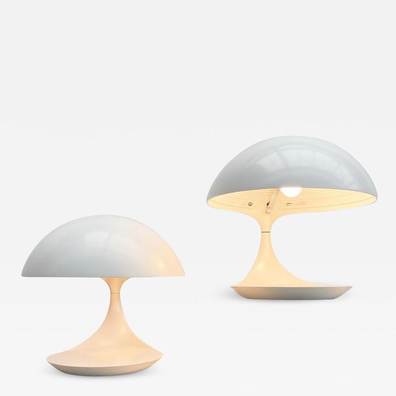 Elio Martinelli Pair of Mid Century Cobra Table Lamps by Elio Martinelli