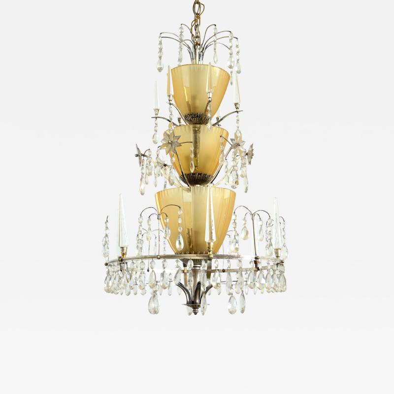 Elis Bergh Large Chandelier Elis Bergh attributed 2 available 