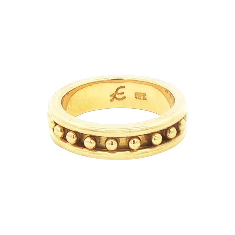 Elizabeth Locke Elizabeth Locke 19kt Granulated Stack Ring