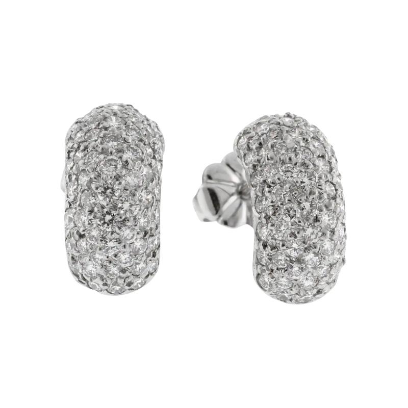 Elsa Peretti Elsa Peretti for Tiffany Co Pave Diamond Huggie Earrings