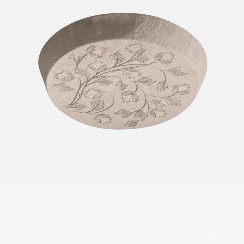 Embroidered fabric ceiling lamp