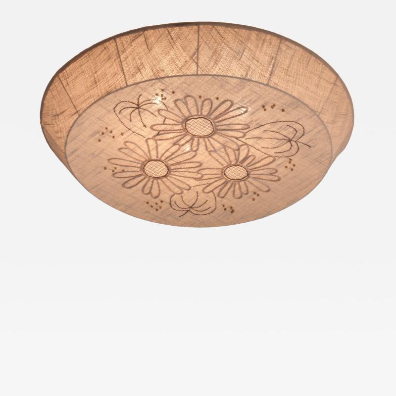Embroidered fabric ceiling lamp