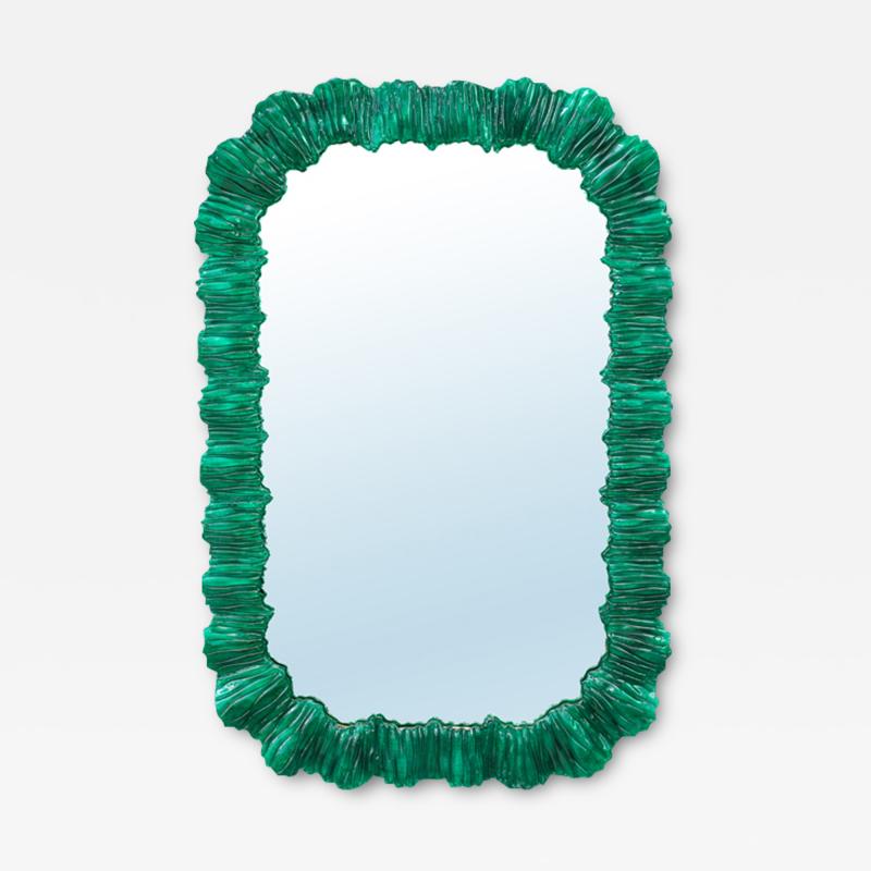 Emerald Green Murano Glass Wall Mirror