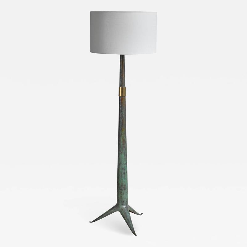 Emiel Veranneman Emiel Veranneman bronze floor lamp Belgium 1940s 50s