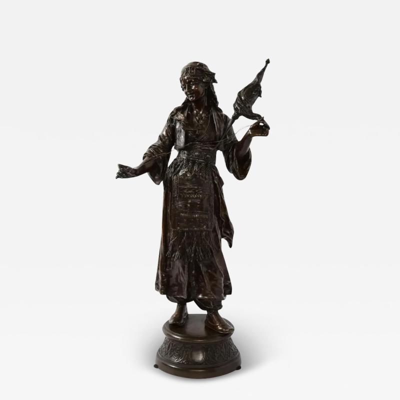 Emile Cori Olan Hypolyte Guillemin mile Guillemin a French Patinated Bronze Figure of an Orientalist Dancer