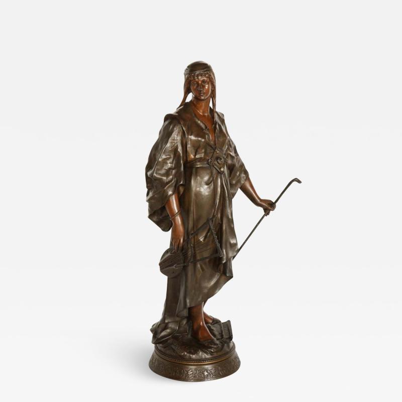 Emile Louis Picault a French Orientalist Bronze Figure of Queen Esther