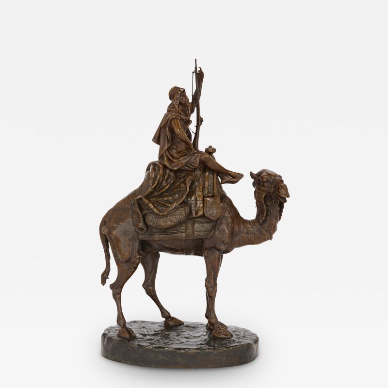 Emile Pinedo Large patinated bronze Orientalist sculpture by Pinedo