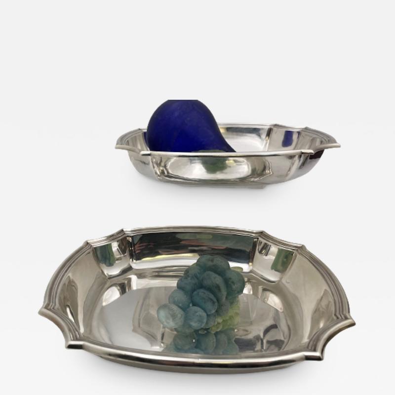 Emile Puiforcat Pair of E Puiforcat French Sterling Silver Vegetable Bowls in Art Deco Style