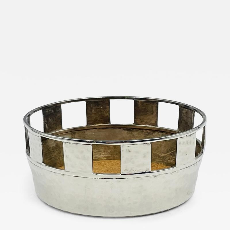Emilia Castillo Emilia Castillo Mexican Silver Plate Bottle Coaster with Cork Insert