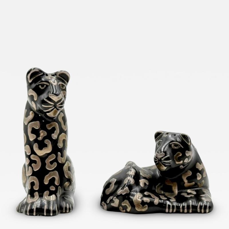 Emilia Castillo Emilia Castillo Porcelain Pure Silver Table Sculptures Salt Pepper Shakers