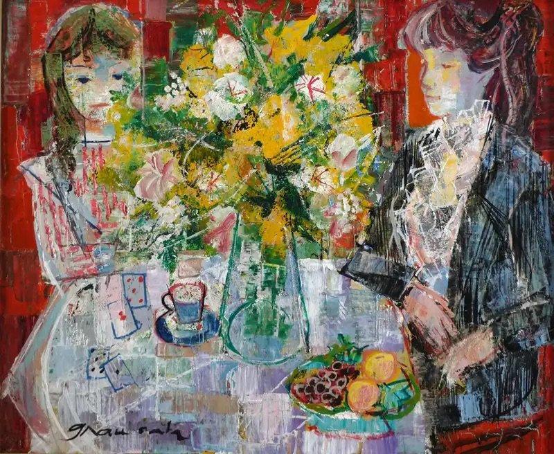 Emilio Grau Sala Interieur aux Fleurs Jaunes