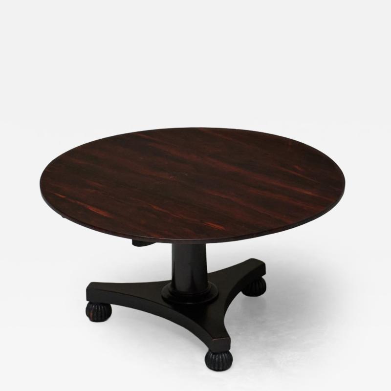 Empire Dining or Center Table in Rosewood Veneer 19th Century