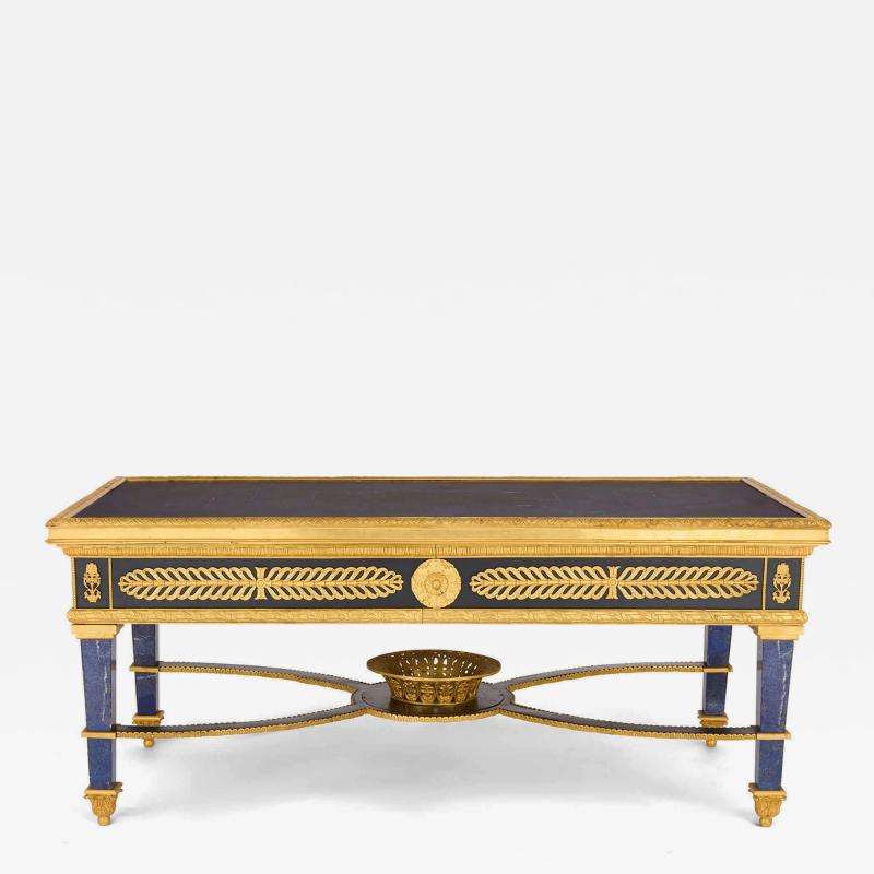 Empire style lapis lazuli and ormolu coffee table