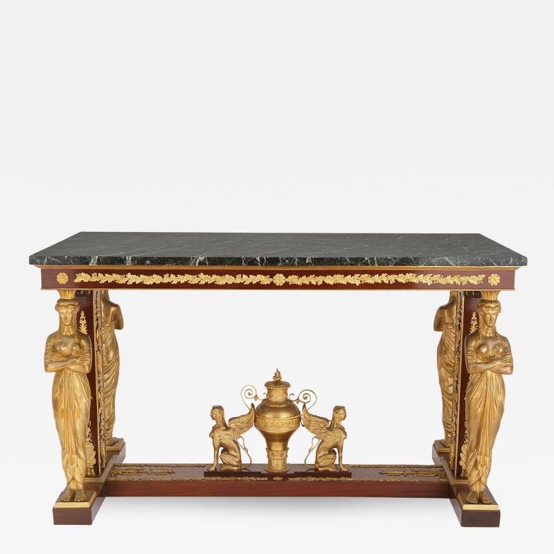 Empire style ormolu mounted mahogany antique centre table