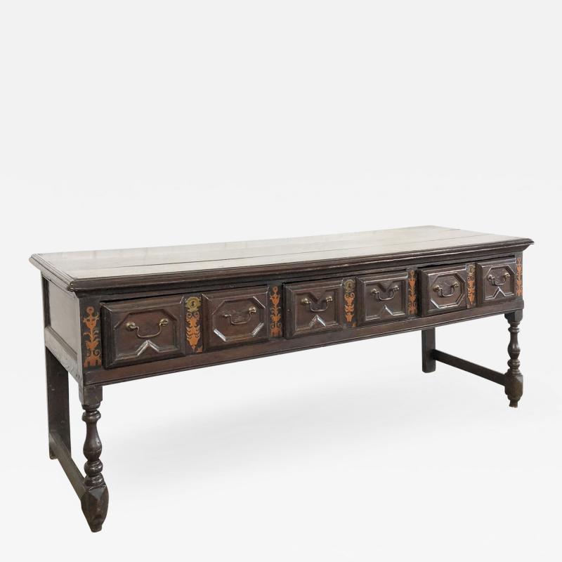 English 17th Century Charles II Oak low Dresser