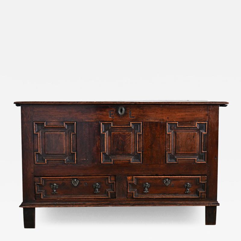 English 18th Century Oak Mule Chest