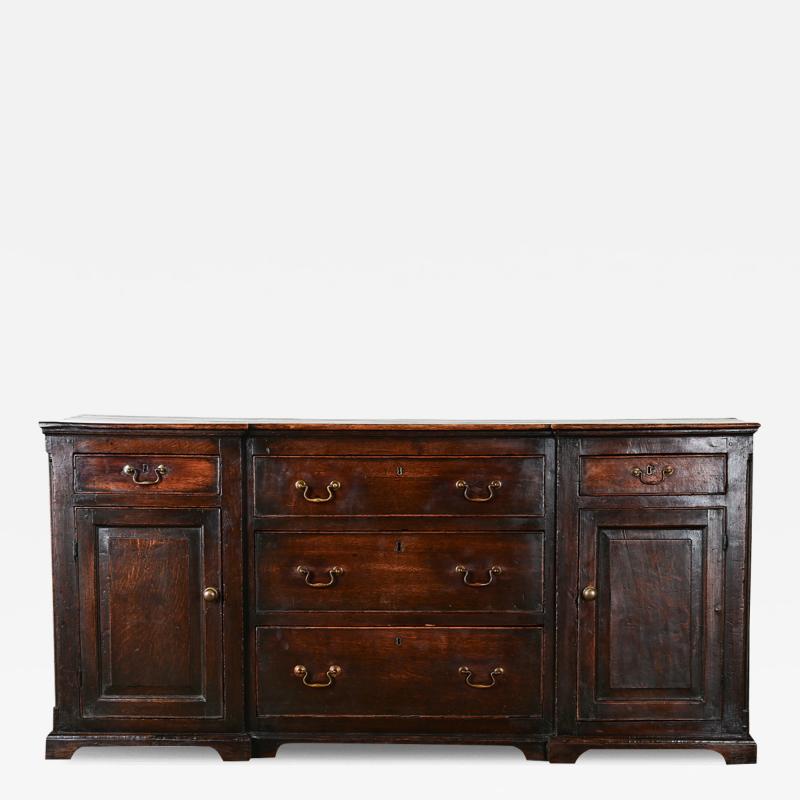 English 18th Century Solid Oak Sideboard