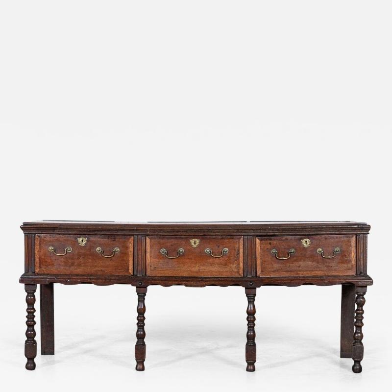 English 18thC Vernacular Oak Dresser Base