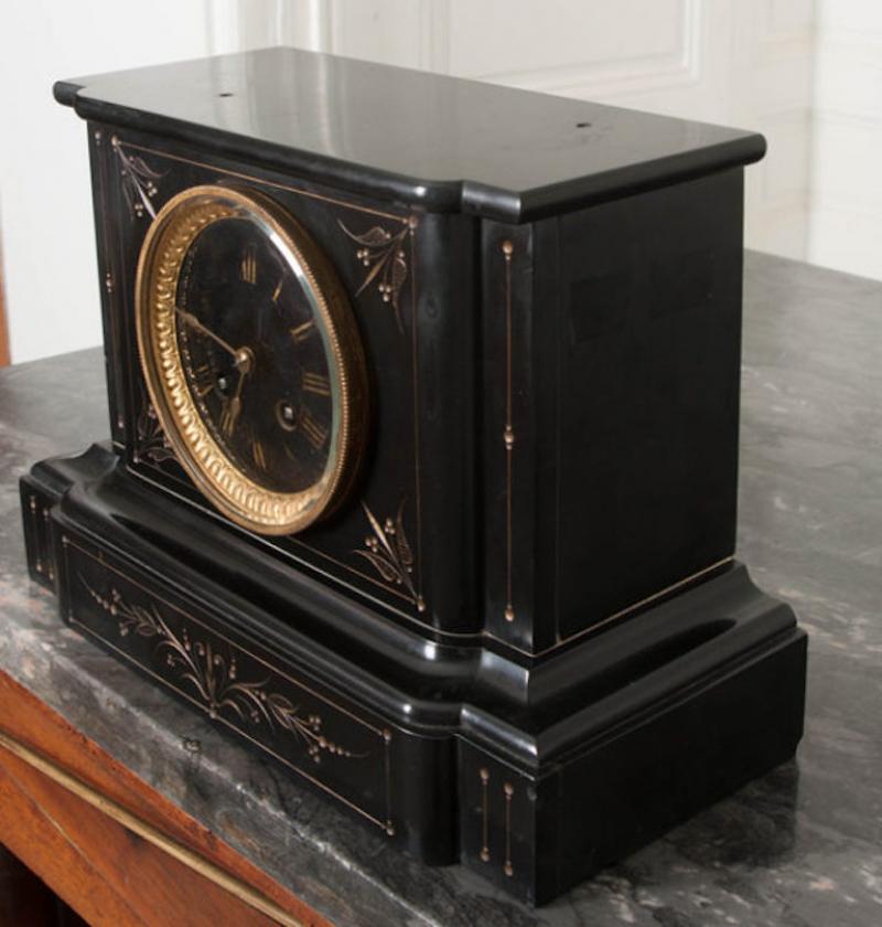 English 19th Century Aesthetic Movement Marble Mantel Clock