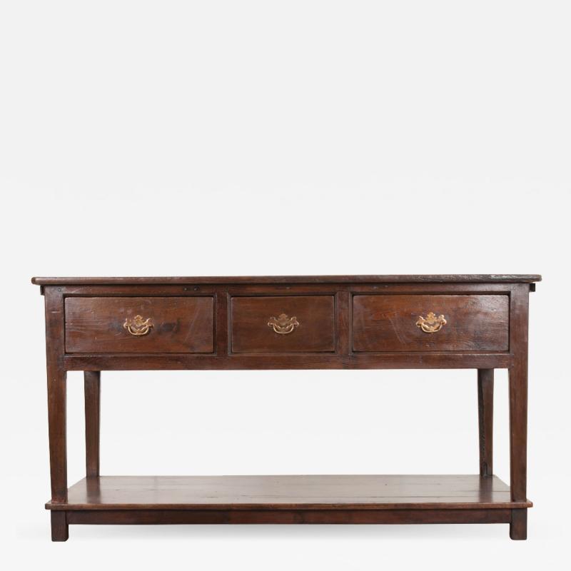 English 19th Century Chippendale Style Chestnut Server