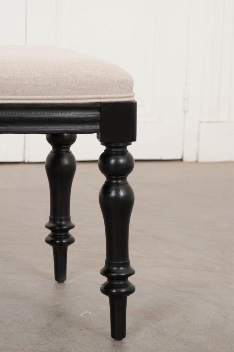 English 19th Century George III Ebonized Bench