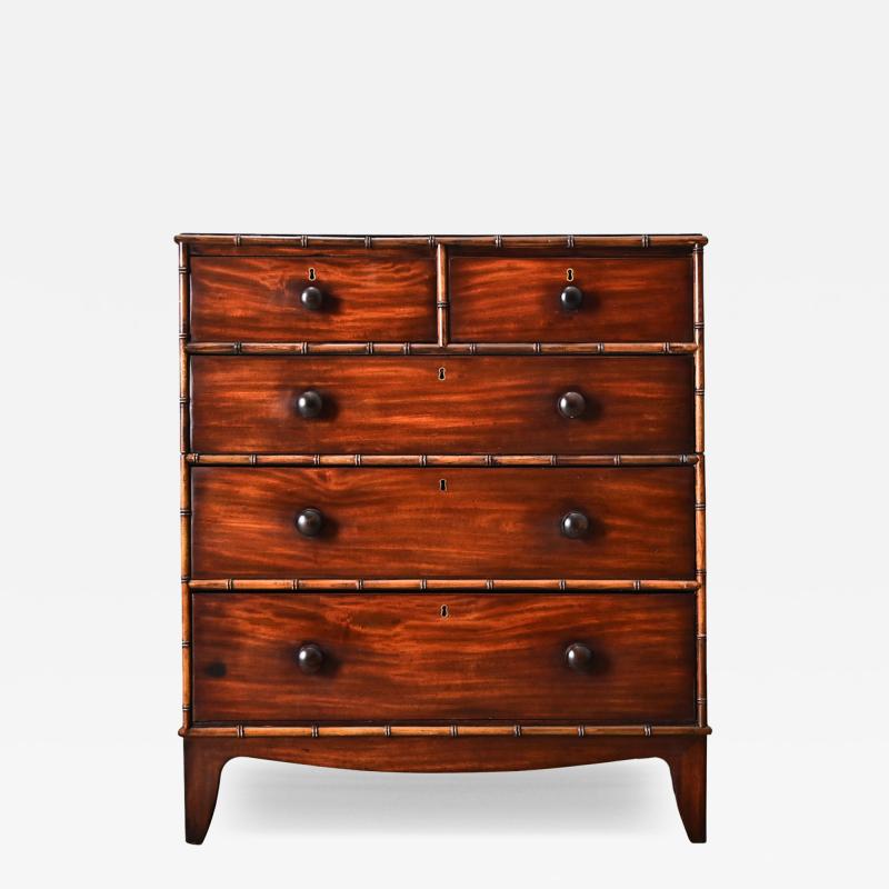English 19th Century Mahogany Campaign Chest