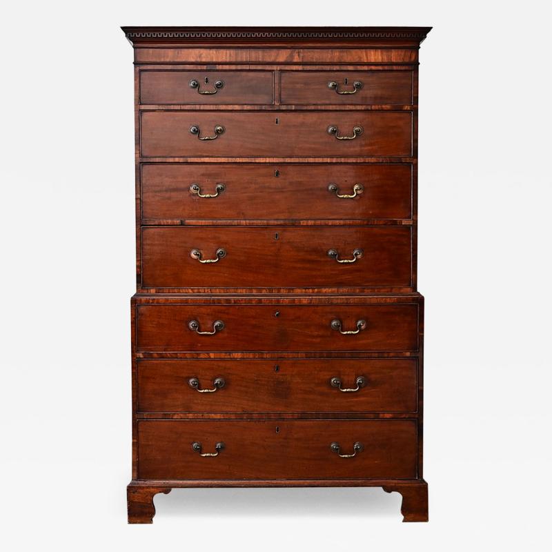 English 19th Century Mahogany Chest on Chest