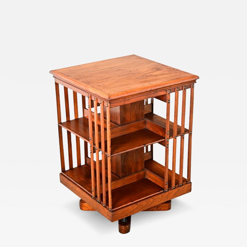 English 19th Century Mahogany Revolving Bookcase