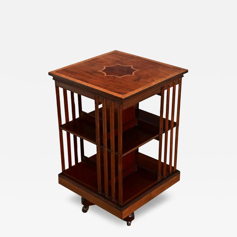 English 19th Century Mahogany Revolving Bookcase