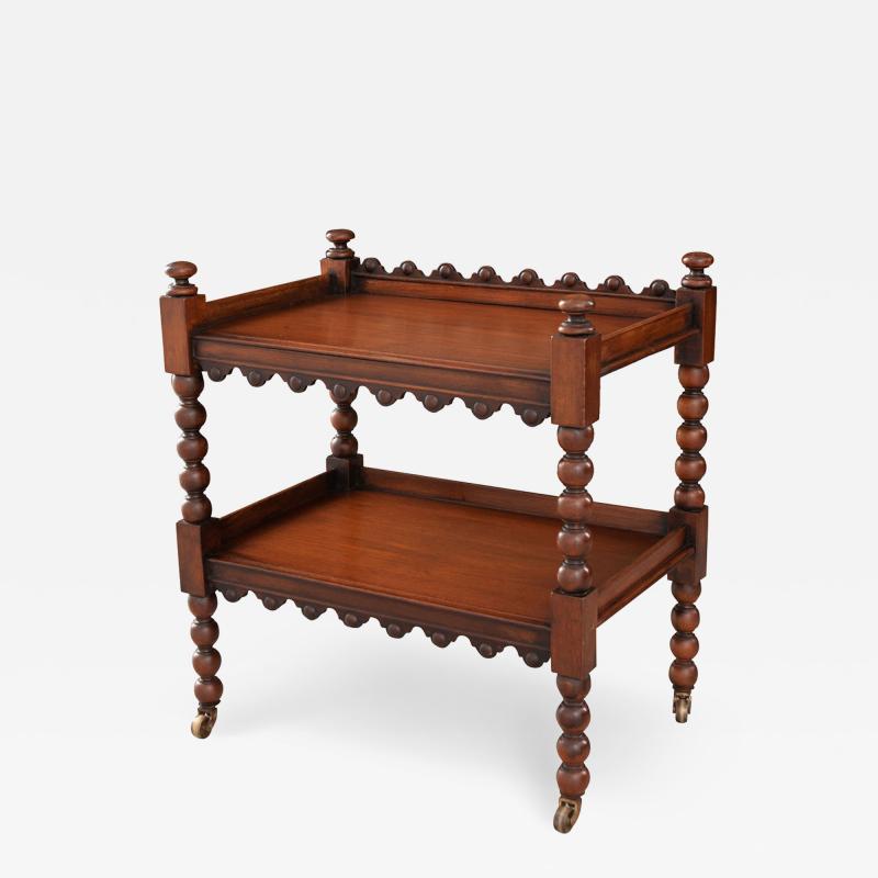 English 19th Century Mahogany Trolley