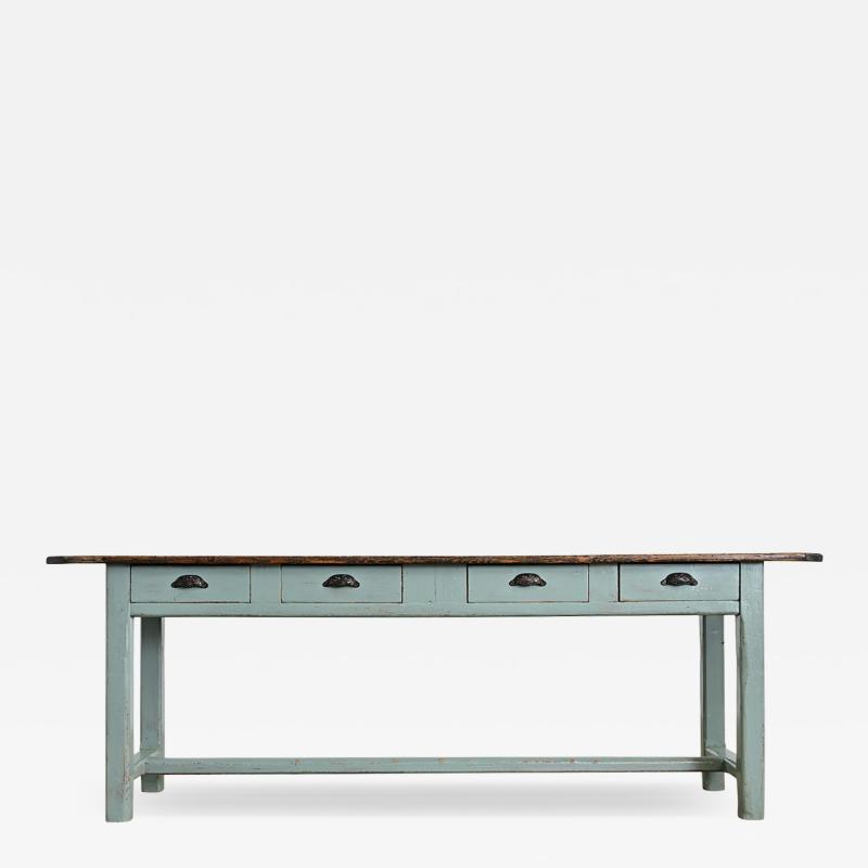 English 19th Century Painted Pine Four drawer Server