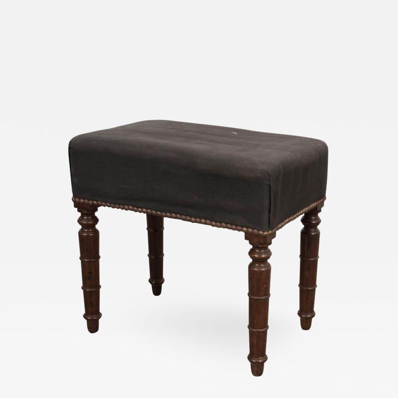 English 19th Century Regency Style Upholstered Stool