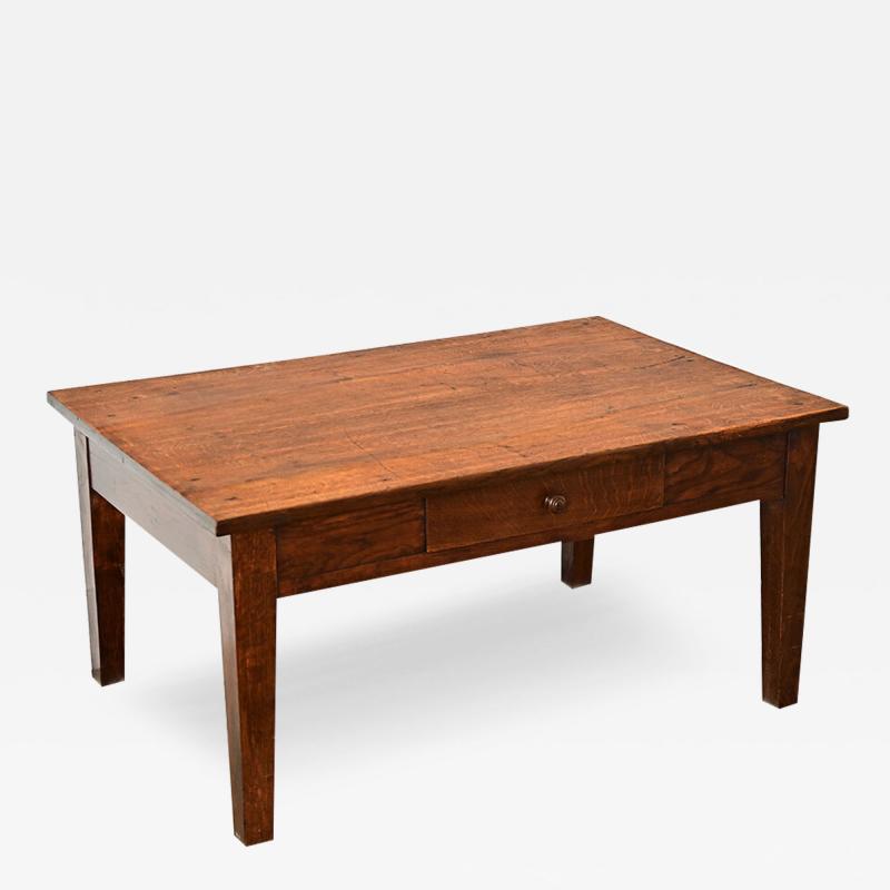 English 19th Century Solid Oak Low Table