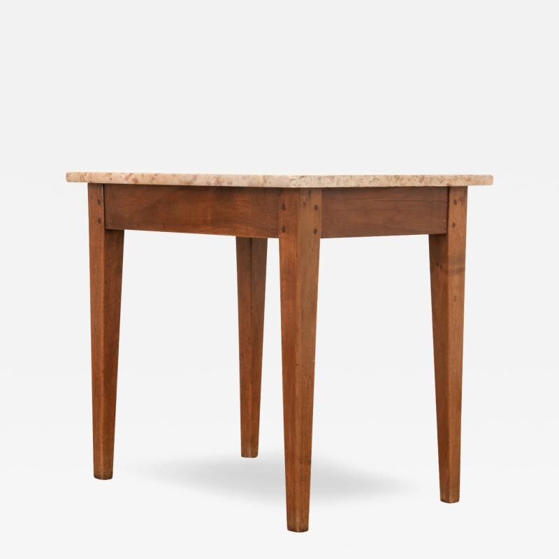 English 19th Century Walnut Soap Stone Table